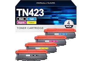 HALLOLUX TN423 Toner Cartridges Compatible for Brother TN-423 Toner Multipack TN421 TN-421 for Brother MFC-L8690CDW HL-L8260CDW DCP-L8410CDW HL-L8360CDW MFC-L8900CDW(Black, Cyan, Magenta, Yellow, 4 Pack)
