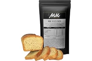 MK NUTRITION KETO Bread 0.4g carbs |MK Seed Mix| 680 g für 2 Brote (1,2kg) | Eiweißbrot Backmischung | Kohlenhydratarme Keto Brot | 15 g Protein | für Low Carb, Keto & Diabetiker