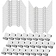 cosoro 50pcs Greenhouse Glass Clips,Polycarbonate Clips for Fitting Glass,Greenhouse Accessories Retaining Spring Window Clip Pane Fixings Clips(25 W Glazing & 25 Z Clips)