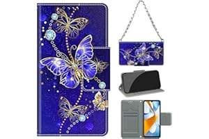 Betunistoy Funda Compatible con Xiaomi Redmi 10C/ Poco C40, Collar Correa Tapa Libro Movil Carcasa PU Cuero Funda para Redmi 10 Power [Protección Completa] [Ranura Tarjeta][Función Soporte]