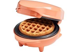 Bestron mini gofrera, Gofrera muñeco de nieve con revestimiento antiadherente, para fiestas de cumpleaños infantiles, celebraciones familiares, Pascua o Navidad, diseño retro, Color: Naranja