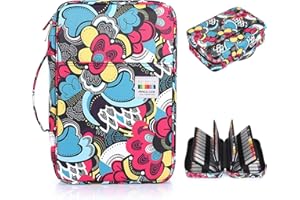 SUMTree Trousse de Crayon de Couleur pour 300 Crayons ou 204 Feutres Grande Capacité Sac à Crayons pour l'école et Bureau avec Grande Capacité (Multicolore)
