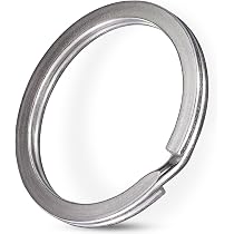 48 Stück Flache Schlüsselringe Aus Metall – 25 Mm Durchmesser, Silber, Bronze, Gold, Schwarz, Rostfrei