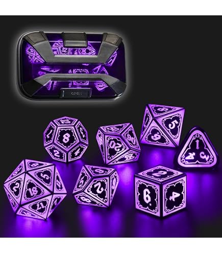 Lot De 6 Dés D6 Métal Massif – Étui Inclus, Design Unique, Pour Jeux De Rôle Et Collectionneurs