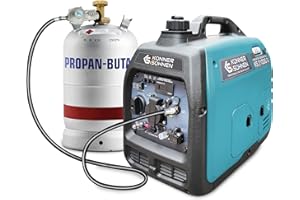 K&S KÖNNER&SÖHNEN Könner & Söhnen KS 3100iG S portable LPG/petrol inverter generator 3100 W,UK Plug Socket 1x13 A (230 V), 2 USB ports,copper winding,silent inverter generator,dual fuel generator