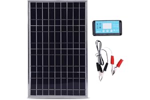 SENECESLI 100W Solar Panel Kit 12V, USB Matar Ut Solladdningskontroller för Hem, Camping, Båt, RV