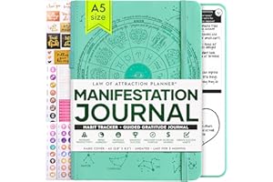 FREEDOM MASTERY Law of Attraction Life & Goal Planner – A 90 Day Journey Creating Your Dream Life – Persönliches Dankbarkeits-Tagebuch, Wochenerfolgsplaner, Visionboard & Organizer + Planer-Aufkleber, undatiert