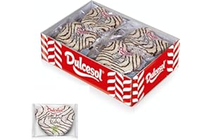 Palmeras Grandes Zebra Dulcesol Envueltas individualmente 2Kg - 24 unidades - Palmeras Hojaldre de Chocolate Blanco Rayadas Dulcesol
