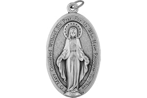 VENERARE 1.5" Large Oval Saint Medal | 10 Subjects | Perfect Pedant for Any Chain or Necklace | Christian Jewelry
