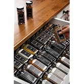 Mienda Home 12 Spice Set, 120 ml, Black Cover and Label Standless Set 12 BLACK SET