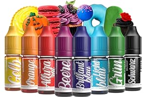 ‎BELISSIA Belissia Lebensmittelfarbe Set – 8x10ml flüssig & hochkonzentriert – Lebensmittelechte Speisefarbe zum Backen, Kochen, Fondant & DIY - vegan, stark färbend, geschmacksneutral