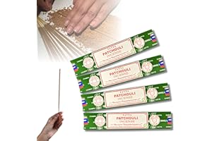 ‎AQASHA 4X Räucherstäbchen Set Original Satya Verschiedene Düfte | Räucherwerk (Patchouli)