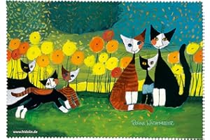 Fridolin Ściereczka do czyszczenia okularów Wachtmeister-All Together z mikrofibry, kolorowa, 18 x 12,5 x 1 cm