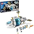 LEGO City Lunar Space Station 60349 Building Kit for Kids Aged 6 and Up; Includes a Docking Space Capsule, Science and Botany Labs and a Sleeping Quarters for The 5 Astronaut Minifigures (500 Pieces)