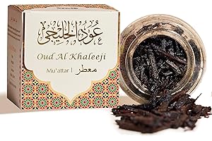 Oud Al Khaleeji Muattar Bakhoorعود الخليج معطر بخور by Dukhni | 1 jar X 40 Grams | Arabic Bakhoor Incense | Aromatic Wood Chips | Deep Oud Blend | Perfect for Prayer Time | to Relax & Meditate