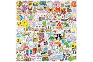 PTYISM 100 Pz Stickers Aesthetic, Adesivi PC Sticker Aesthetic Impermeabili per Macbook, Computer, Chitarra e Altro