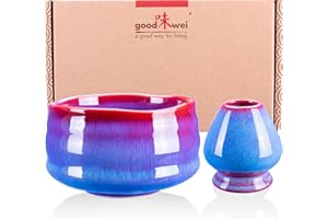Goodwei Cuenco Ceremonial de té Matcha (Seiun, con Soporte Batidor)