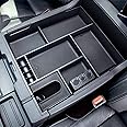 JDMCAR Compatible with Toyota Tundra Accessories 2014-2021 Center Console Organizer, Insert ABS Black Materials Tray, Armrest Secondary Storage Box - Full Tray