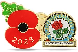 THE ROYAL BRITISH LEGION Royal British Legion Blackburn Rovers Poppy Football Pin 2023