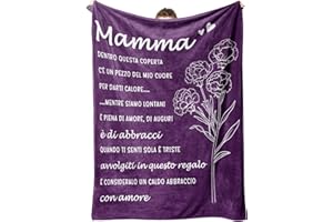 Niyewsor Regalo Festa della Mamma, Regalo Mamma Compleanno, Regalo per Mamma Coperta, Natale Regali per Mamma, Coperta per Mamma 130 x 150cm