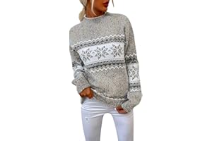 QWUVEDS Pullover Weihnachten Beste Freundin Geschenke Weihnachten Weihnachtspullover Damen Pullover Gestrickte Christmas Weihnachtsmann Rundhalsausschnitt Drucken Lange Sleeve Weihnachten Sweatshirt