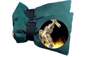 POPOYU 2 coperture per rubinetto da esterno per l'inverno, copertura per rubinetto esterno verde scuro per proteggere dal congelamento del rubinetto esterno, protezione isolante per rubinetto antigelo,
