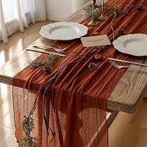 MLMW Tovaglioli Di Stoffa In Cotone E Lino, 8 Pezzi 43x43 Cm, Rustici Caramello, Per Matrimoni E Feste