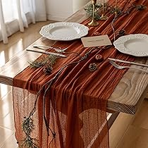 MLMW Tovaglioli Di Stoffa In Cotone E Lino, 8 Pezzi 43x43 Cm, Rustici Caramello, Per Matrimoni E Feste