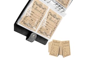 KICDER 100 Resealable Seed Packets for Vegetable Storage - Self-Sealing Envelopes for Seed Saving and Organization, Grid-Style Collection Book Included（Black）