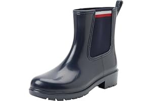 Tommy Hilfiger Femme Bottes de Pluie Élastiques d'entreprise Basses
