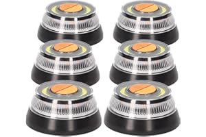 PMK GRUPO - Lumière d'urgence V16 homologuée DGT | Balise signalisation Danger pour Voiture [Visibilité 1 Km] avec Base magnétique et Lampe Torche - 6 Unités