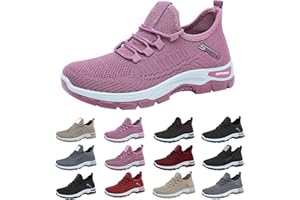 EMUKFD Scarpe da ginnastica da donna in rete, leggere e traspiranti, vestibilità ampia, comode, ortopediche, supporto per arco plantare, scarpe sportive da palestra, tennis, scarpe da ginnastica da