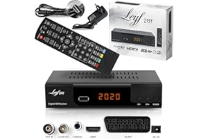 HD-LINE Kabelreceiver Kabel Receiver für digitales Kabelfernsehen Leyf Combo DVB-C und C2 (HDTV, DVB-T/T2, HDMI, SCART, USB 2.0, WLAN optional) + HDMI Kabel