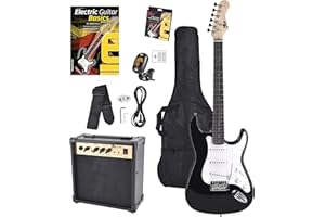 VOGGENREITER Volt EG-100 zestaw do gitary elektrycznej dla początkujących, ze wszystkim, czego potrzebują potencjalni rockerzy