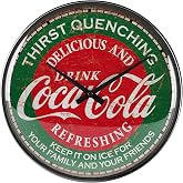 Nostalgic-Art Coca-Cola Thirst Quenching Green Duvar Saati 31 cm Yeşil Yuvarlak