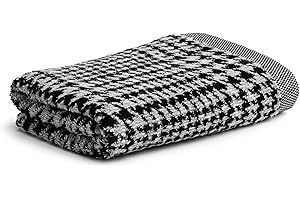 möve Ręcznik Brooklyn Glencheck 50 x 100 cm z 85% bawełny / 10% wiskoza z celulozy bambusowej / 5% lnu, naturalny/czarny