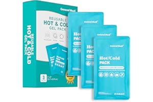 General Medi 3 Poche de Gel Réutilisables Effet Chaud Froid - Idéal pour soulager la migraine, les entorses, les douleurs musculaires, les ecchymoses, les blessures
