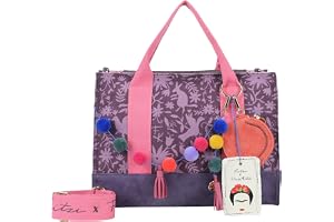 Fritzi från Preussen damer Fritzi x Frida Kahlo Canvas Nature Folk Tote Bag, Nature Folk, Large