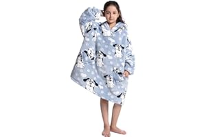 Alsehser Pull Plaid Femme Homme, Adultes/Enfants Sweat à Capuche Chaude, Poncho Polaire Oversize Pilou Pilou, Capuchon Sherpa Peluche à Manches TV