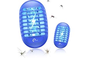 LOVE BEGANS Lampada Antizanzare Elettrica, UV Anti Trappola per Mosche, Zanzariera Elettrica per Casa Giardino Interno Cucina Soggiorno, 2 Pezzi