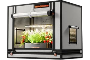 ‎SPIDER FARMER Spider Farmer Kleines Growzelt 60x40x50 cm für Aerogarden, mit Roll-up-Tür, abnehmbarem Bodenblech, 2000D Mylar-Gewebe, für SmartG12 Hydroponisches Anzuchtsystem Hydroponik-Innenanbau