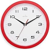 ACCTIM Wall Clock, Red, 25.5 cm L x 25.5 cm W