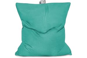 HAPPERS Puff Gigante Big Puff XXL Naylim Mate Turquesa para Exterior con Relleno Incluido