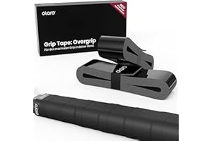 Otaro Lot de 2 bandes antidérapantes de qualité supérieure pour raquette de tennis (noir) - Emballage sans plastique - Le meilleur ruban de préhension de tennis également comme bande de préhension de