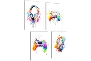 mojoliving Gaming Poster | Gaming Deko Bilder | Poster Wand für Gamer Jugendzimmer | Gaming Schild | Coole Geschenke für Gamer