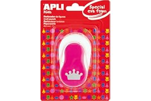 APLI Kids 13300-Perforadora papel y goma EVA corona 25,4 mm