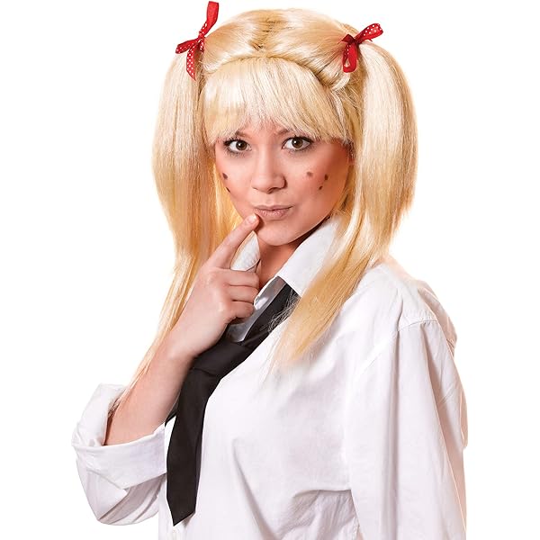 Parrucca Trecce Lolita Con Fiocchi - Biondo Oro 60cm, Perfetta Per Carnevale E Cosplay - Foto 2