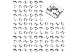 GETLITOOL 100pz Dadi Scorrevoli M8 T-Slot in Acciaio Zincato EU40 Set 100x Dadi a Testa Martello Filettato M8 per Scanalatura 8mm Serie 40 per Profilo Alluminiale CNC Stampanti 3D