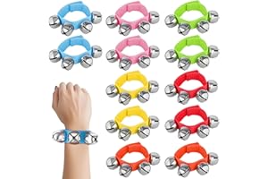 BELLE VOUS Cavigliere Braccialetti - Campanellini Sonagli Piccoli - Set 6 Colori (12 pz) - Campanelle Musicali Multicolore- Cavigliera Bracciale - Campanelle Sonagli per Bambini