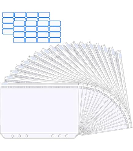 Gsrhzd Ringbuch A5, 2 Stück Transparent 6 Ring Ringordner A5 Binder